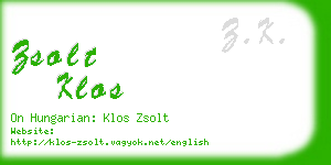 zsolt klos business card